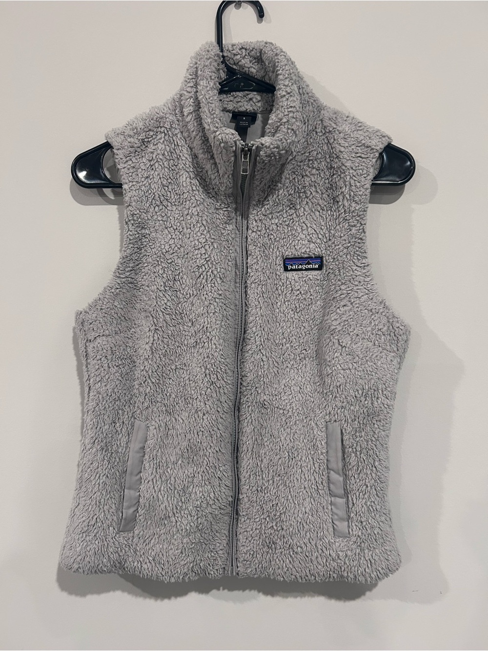 Patagonia Light Gray Sherpa Fleece Vest